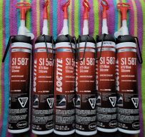Case Lot of 6 LOCTITE SI 587 RTV Blue Silicone Adhesive/Sealant 2637002