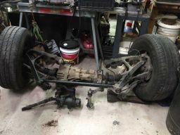 complete front suspension with transfer case