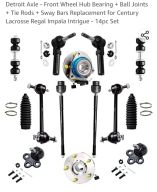 Front Wheel hub+bearing+ball joints+Tie Rods+Sway Bar Replacement