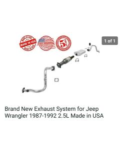 New Jeep Wrangler Exhaust System